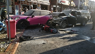 Araçlara çarparak durabildi: 4 yaralı