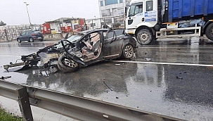 Arnavutköy'de feci kaza: 2 yaralı 