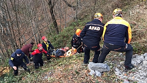 İş makinesi 15 metre uçtu 