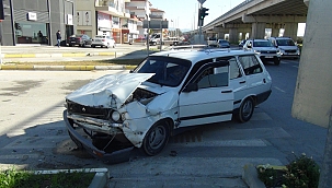 Kırmızı ışık ihlali kazası: 1 yaralı 