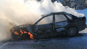 Kütahya'da araç yangını 