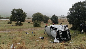 Otomobil tarlaya uçtu: 2 yaralı