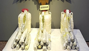 Peynir bidonunda esrar ele geçirildi! 