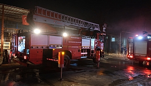 Sanayi sitesinde korkutan yangın