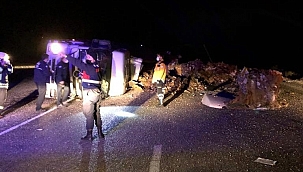 Seydikemer'de tır devrildi: 1 ölü 