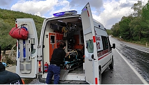 Seyir halindeki motosikletten düştü 