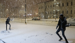 Sivas'ta kar sevinci 