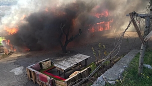 Traktör çiftlik evini küle döndürdü