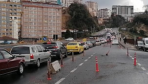 Zonguldak'ta trafiği felç eden kaza 