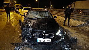 15 araç birbirine girdi: 1'i ağır 4 yaralı 