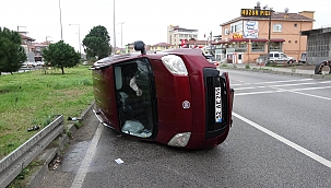 Burnu bile kanamadan kurtuldu! 