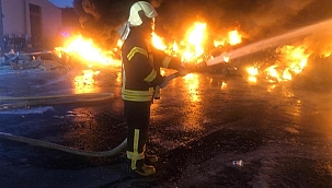 Geri dönüşüm tesisinde yangın 