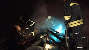 Karaağaç camisinde yangın çıktı