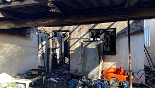 Mevsimlik işçilerin kaldığı yandı 