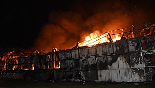 Narenciye fabrikasında yangın!