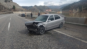 Otomobil bariyerlere çarptı: 1 yaralı