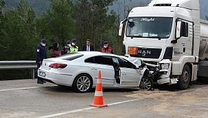 Otomobil ile tanker çarpıştı: 1 ölü 