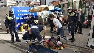 Otomobilin çarptığı kadın yaralandı 
