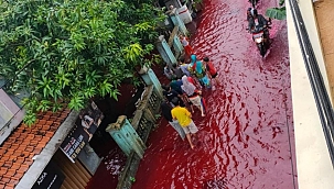 Sokaklar kırmızıya büründü!