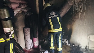 Yangında ev kullanılamaz hale geldi