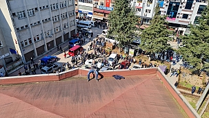 Belediye binasında intihar girişimi 