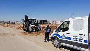 Hafriyat taşıyan araçlar denetlendi 