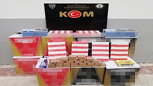 Kaçak sigaraları satamadan yakalandı 