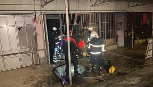 Kapı imalathanesinde yangın 