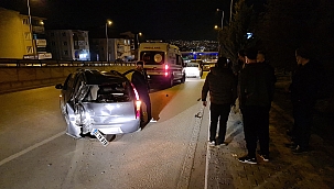 Kaza yaptı gözyaşlarına boğuldu!