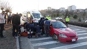 Otomobil hurdaya döndü: 3 yaralı 