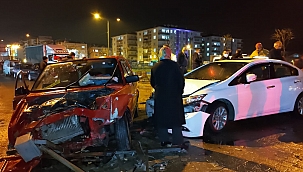 Park halindeki araçlara çarptı!