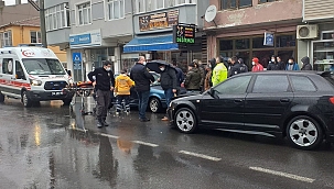 Sıkışan sürücüyü itfaiye kurtardı 