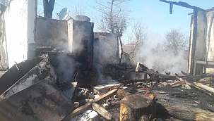 Tek katlı ev alevlere teslim oldu 