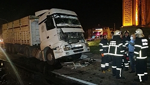 Aksaray'da 2 tır çarpıştı: 1 yaralı 