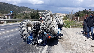 Altınözü'nde traktör devrildi: 2 yaralı 