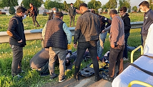 Baba ve oğlu kazada ölümden döndü 