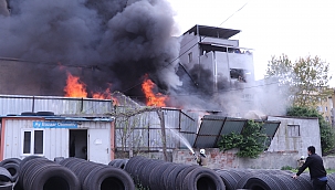 Balıkçı deposunda yangın çıktı