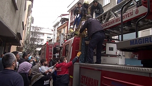 Beş katlı bina yangın çıktı!