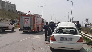 Beton mikseri otomobile çarptı: 1 ölü