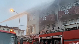 Çatı yangını söndürüldü!