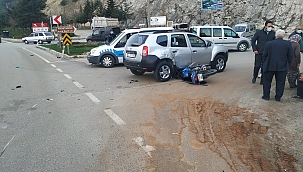 Cip ile motosiklet çarpıştı: 2 yaralı