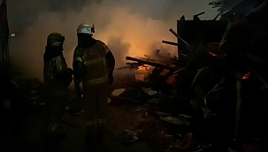 Hurdacıda korkutan yangın 