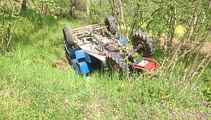 Kontrolü kaybederek tarlaya uçtu! 