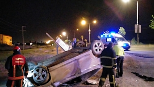 Mardin'de otomobil takla attı: 4 yaralı 