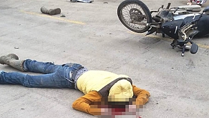 Motosiklet sürücüsü ağır yaralandı!