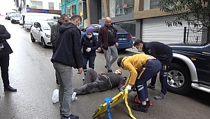 Motosikletten düşen sürücü yaralandı