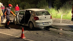 Otomobil kamyona arkadan çarptı: 1 ölü