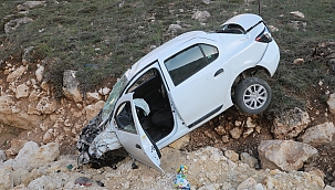 Otomobil şarampole uçtu: 3 yaralı 