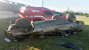 Otomobil takla attı sürücü hayatını kaybetti