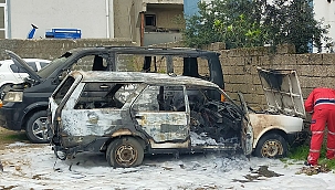 Park halindeki iki araç yandı